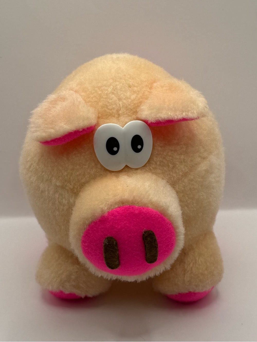 Vintage Cloud 9 Round and Pink Pig Stuffed Animal Plush